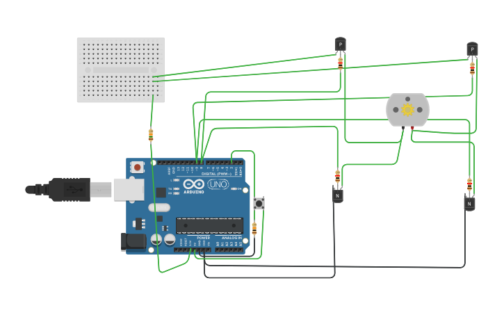 Circuit design H bridge - Tinkercad