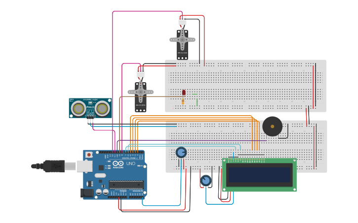 Circuit design Servo Motor Control - Tinkercad