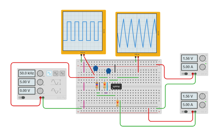 Circuit design Differentiator - Tinkercad