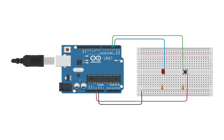 Circuit design Prender LED con Arduino - Tinkercad