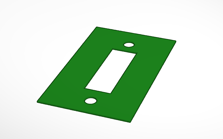 3D design switch plate - Tinkercad