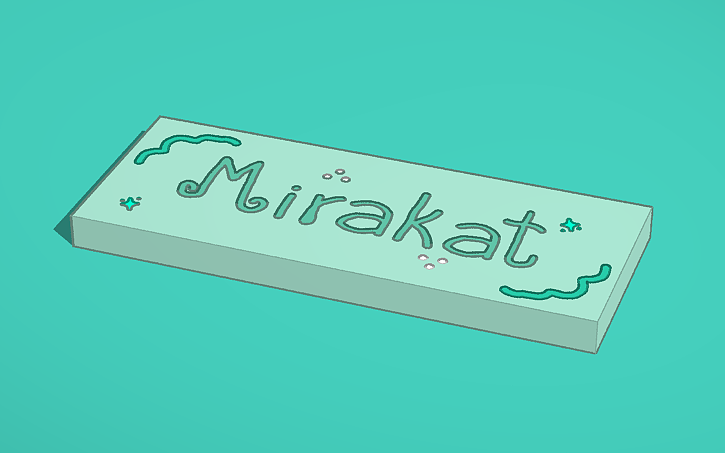 3D design For Mirakat's Logo Contest - Tinkercad