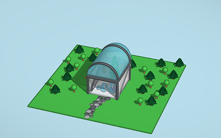 3D design HLS Open Air Library - Tinkercad