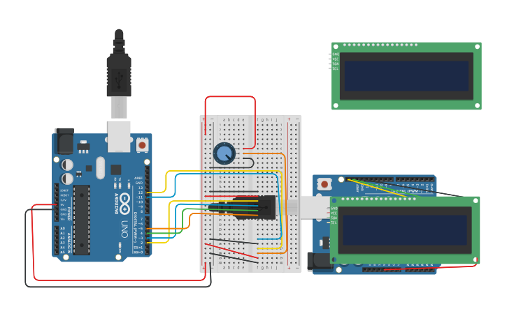 Circuit design Circuit_15_LCD - Tinkercad