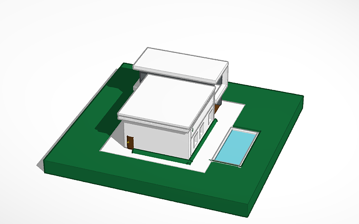 Modern Tinker 3D design Modern House - Tinkercad