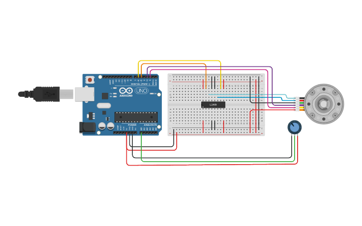 Circuit design TASK2-Encoder motor control - Tinkercad