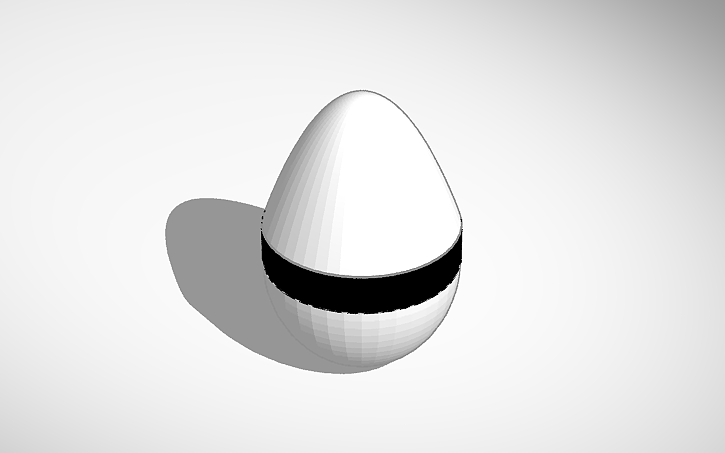3D design Egg - Tinkercad