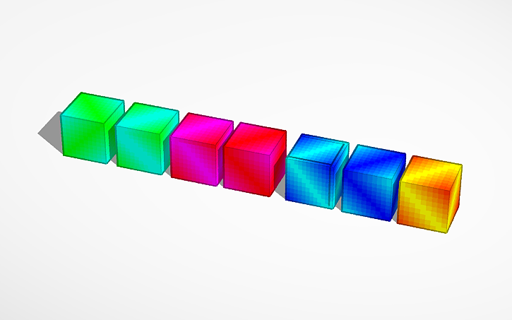 3D design Gradient cube - Tinkercad