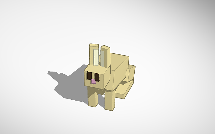 3D design minecraft bunny(gold) - Tinkercad