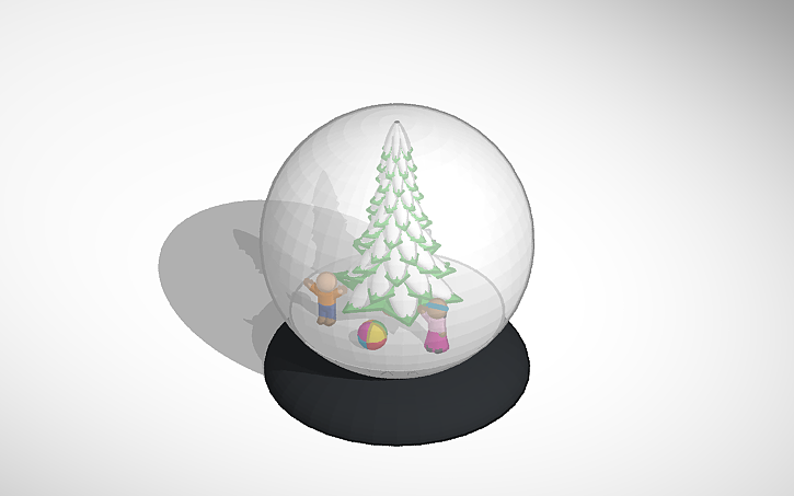 3D design snow globe - Tinkercad