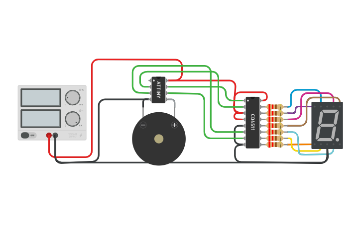 Circuit design ATtiny drives 7 segment Display via CD4511 [block code ...