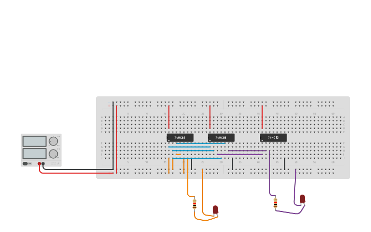Circuit design FULL ADDER - Tinkercad