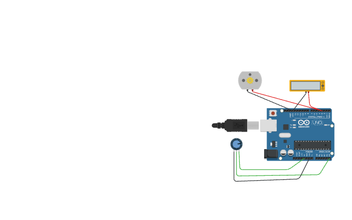 Circuit design DC MOTOR SPEED - Tinkercad