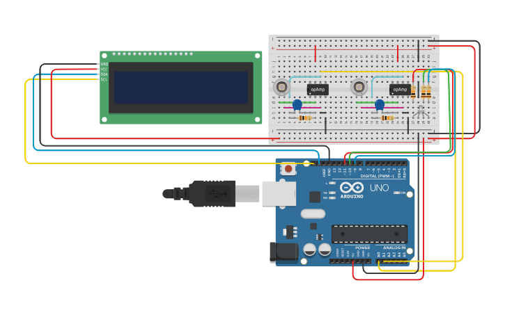 Circuit design SPR sensor - Tinkercad