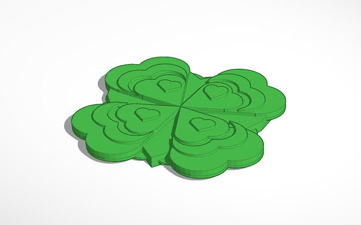 3D design my loving green clover - Tinkercad