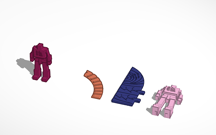 3D design scale bots - Tinkercad