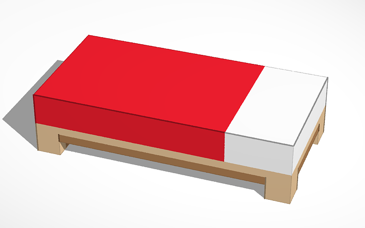 3D design Minecraft:Bed - Tinkercad