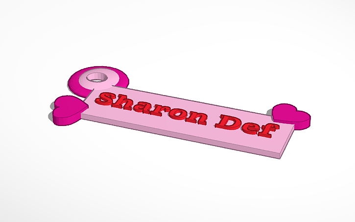 3D design Name tag 3 - Tinkercad