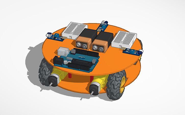 3D design micromouse chasis - Tinkercad