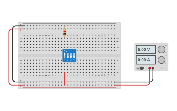 Circuit design pull down - Tinkercad