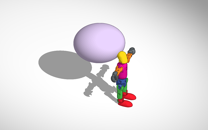 3D design train crash test dummy - Tinkercad