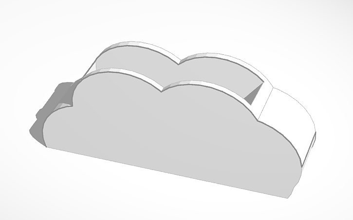 3D design rain cloud - Tinkercad