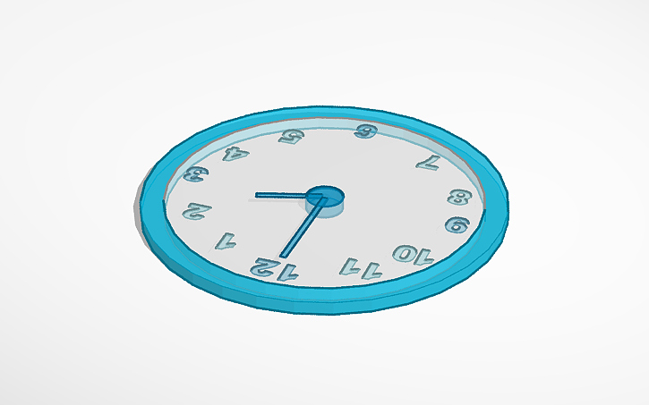 3D design clock - Tinkercad