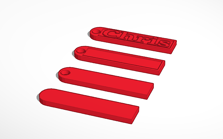 3D design Keychains base - Tinkercad