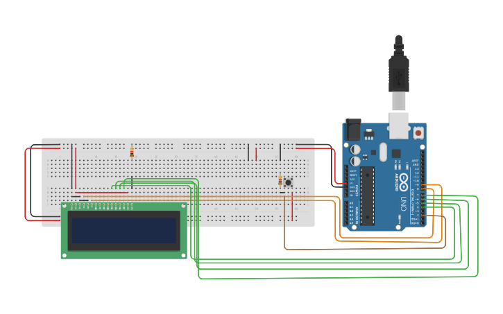 Circuit design Timer arduino uno - Tinkercad