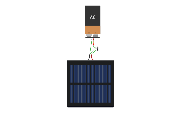 Circuit design Solar energy - Tinkercad