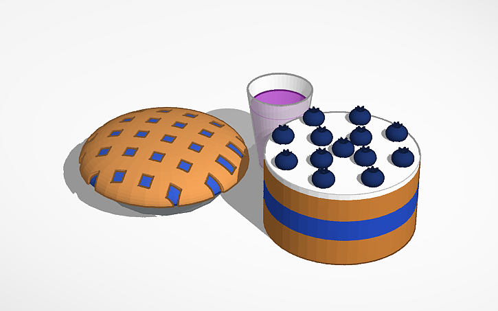 3D design BLUEBERRY STUFF - Tinkercad