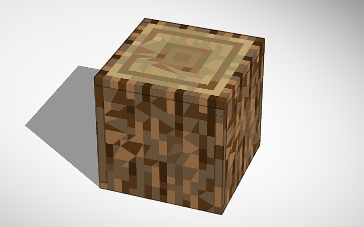 3D design Minecraft oak log - Tinkercad