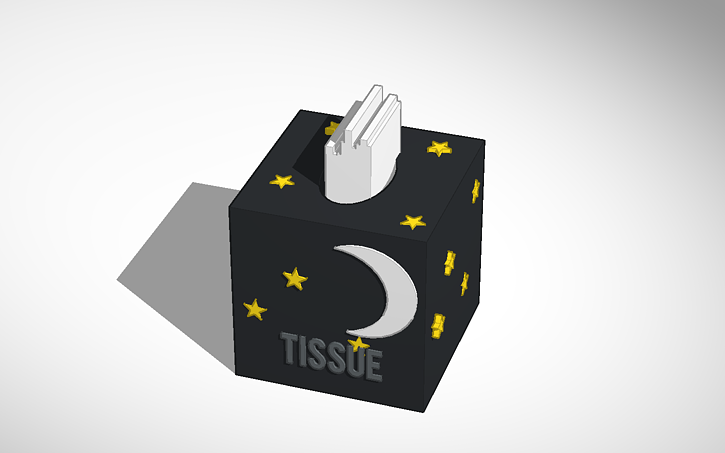 3D design Tissue Box - Tinkercad