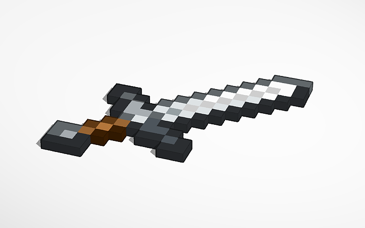 Minecraft Detailed Sword Design 3D design MINECRAFT SWORD (BEST!!!) - Tinkercad