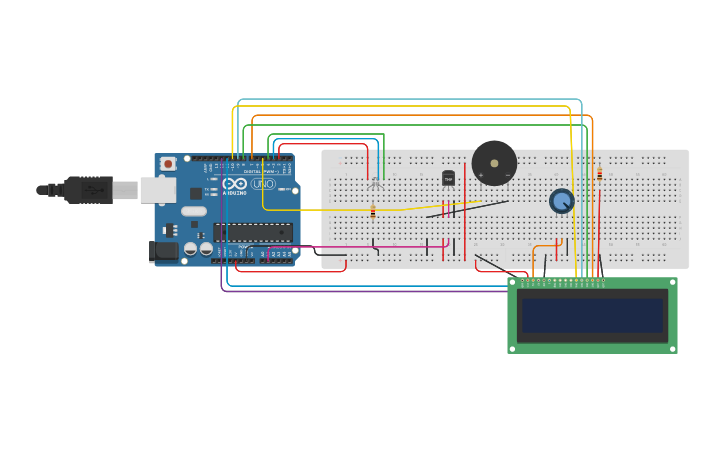 Circuit design LM35 - Tinkercad