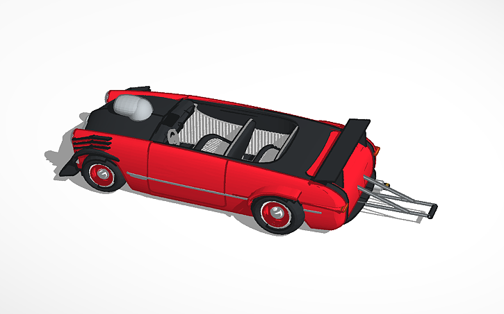 3D design 1950 Ford dragster V10 has a engine - Tinkercad