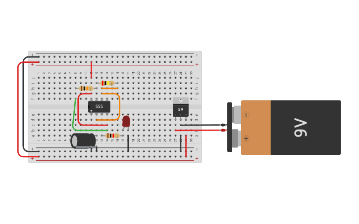 Circuit design 555 Timer - Tinkercad
