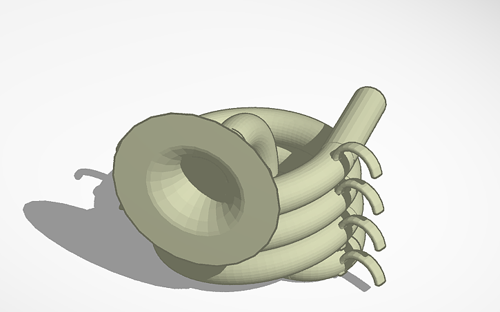 Tinker Instrument 3D design Horn Instrument - Tinkercad