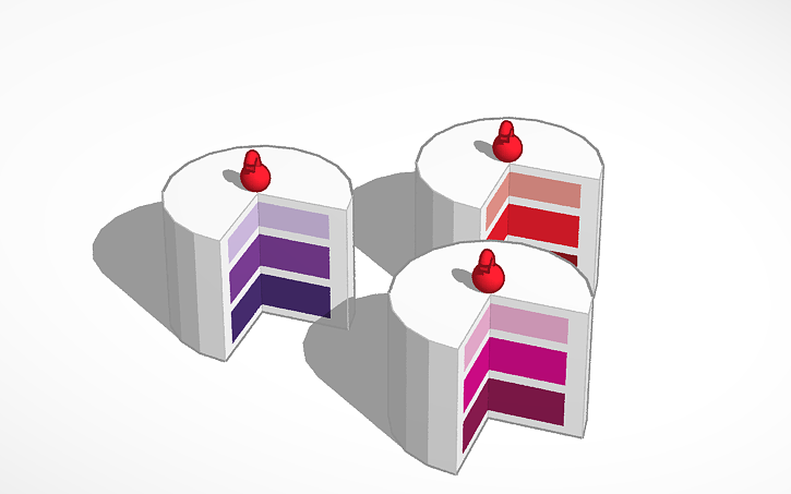 Cake Autocad Block 3D design Cake Cake Cake - Tinkercad