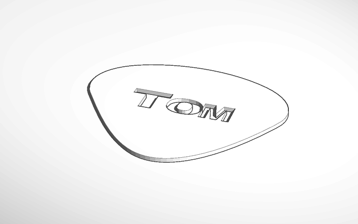 3D design plectrum - Tinkercad