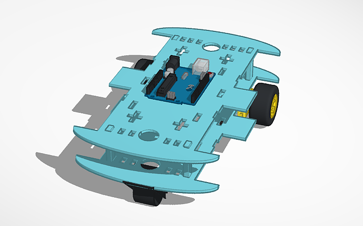 3D design rover chasis - Tinkercad