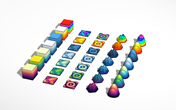 3D design Gradient Heat Map - Tinkercad