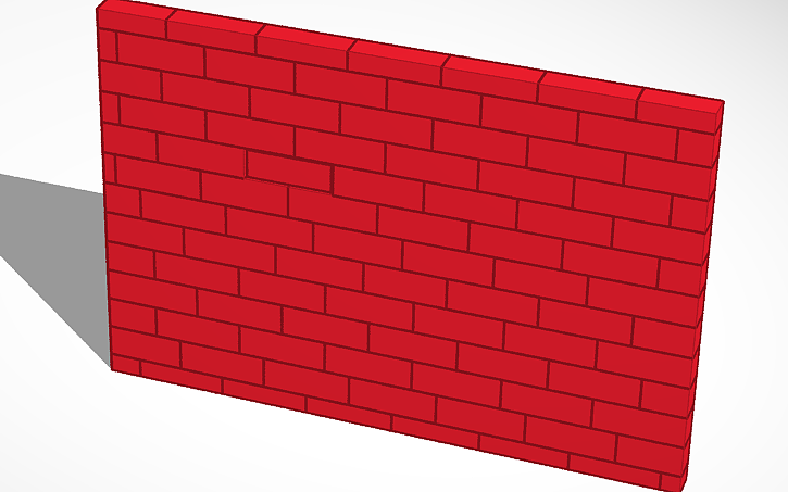 3D design brick wall pattern - Tinkercad