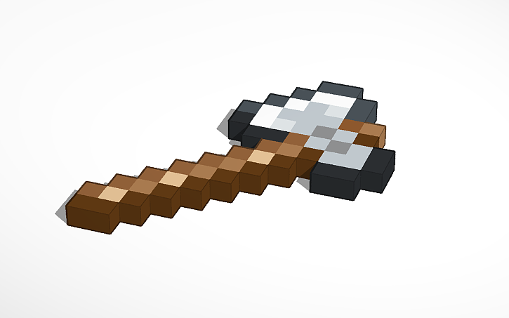 3D design Minecraft axe - Tinkercad