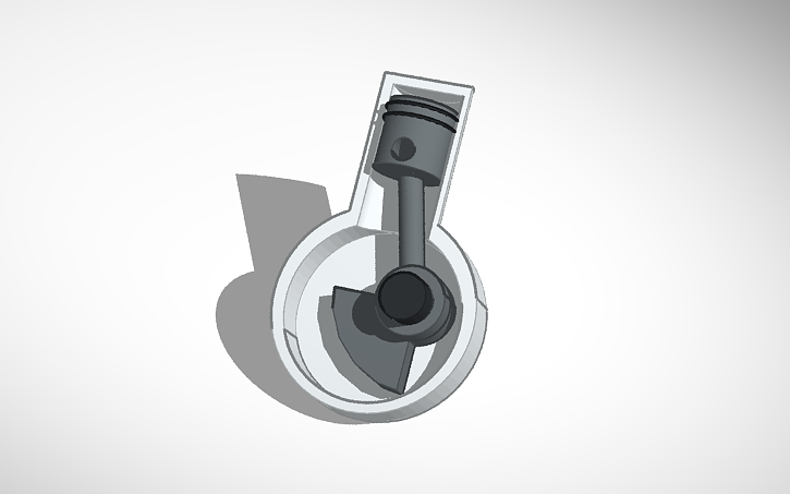 3D design Engine Piston - Tinkercad