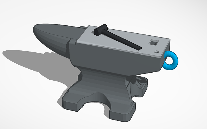 3D design Anvil Keychain - Tinkercad