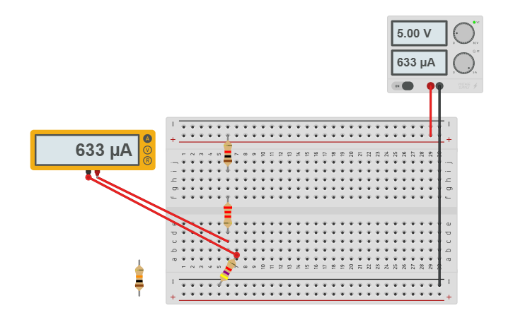 Circuit design Measure Current - Tinkercad