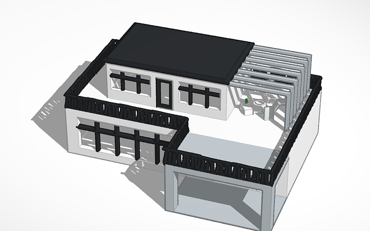 3D design Modern house - Tinkercad