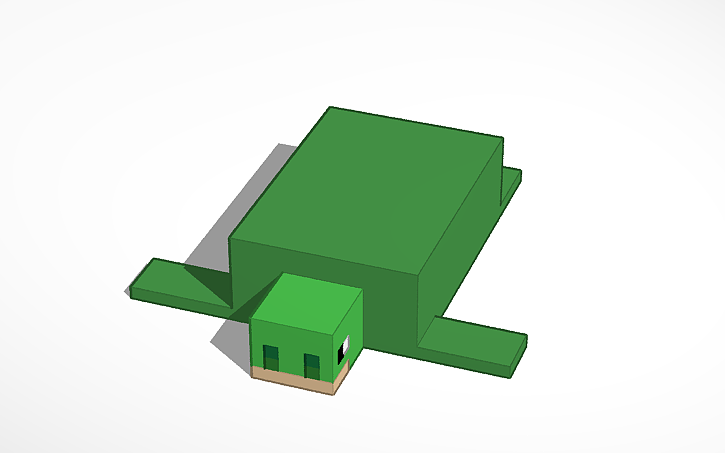 3D design Minecraft Turtle - Tinkercad