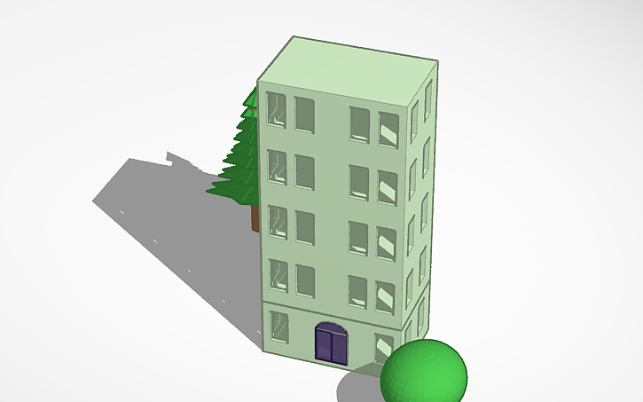 3D design Sample Building - Tinkercad